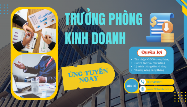 Tuyển dụng trưởng phòng Kinh doanh