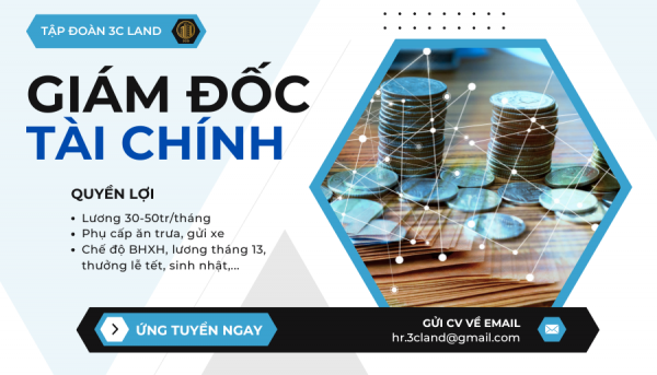 tập đoàn 3C LAND tuyển 01 Giám đốc tài chính