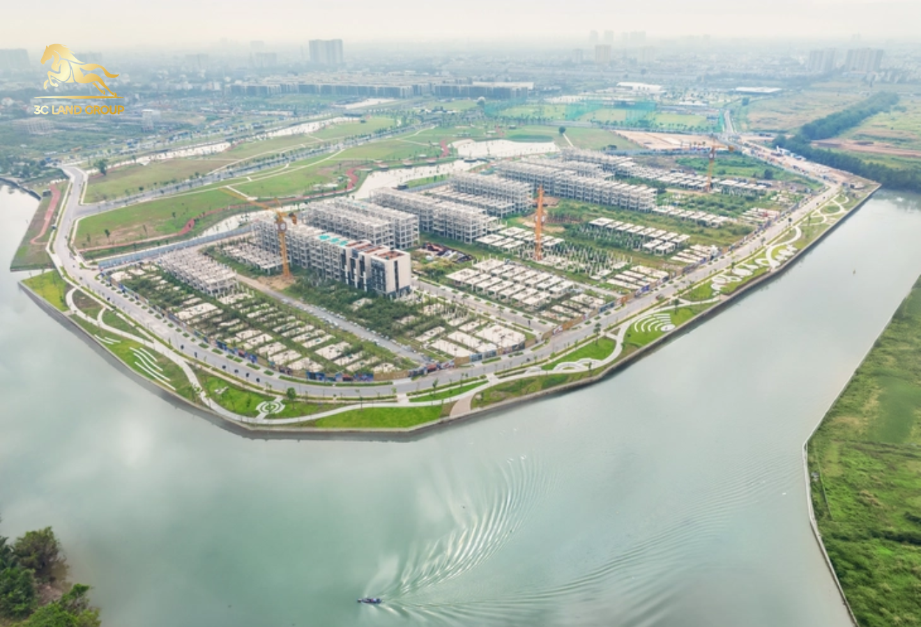 Bán đảo villa vườn quy mô 12,3ha duy nhất tại The Global City đã thành hình