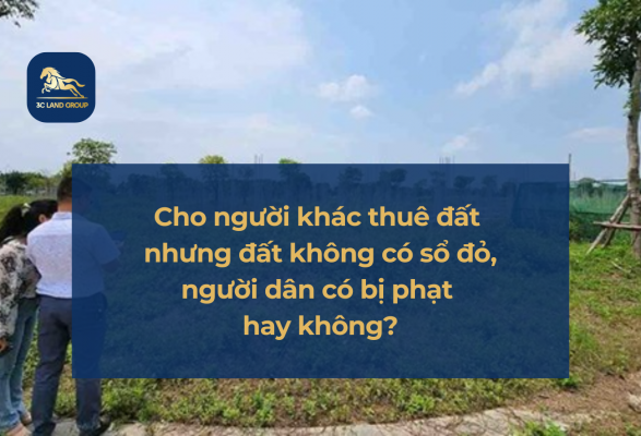 Cho người khác thuê đất nhưng đất không có sổ đỏ, người dân có bị phạt hay không?