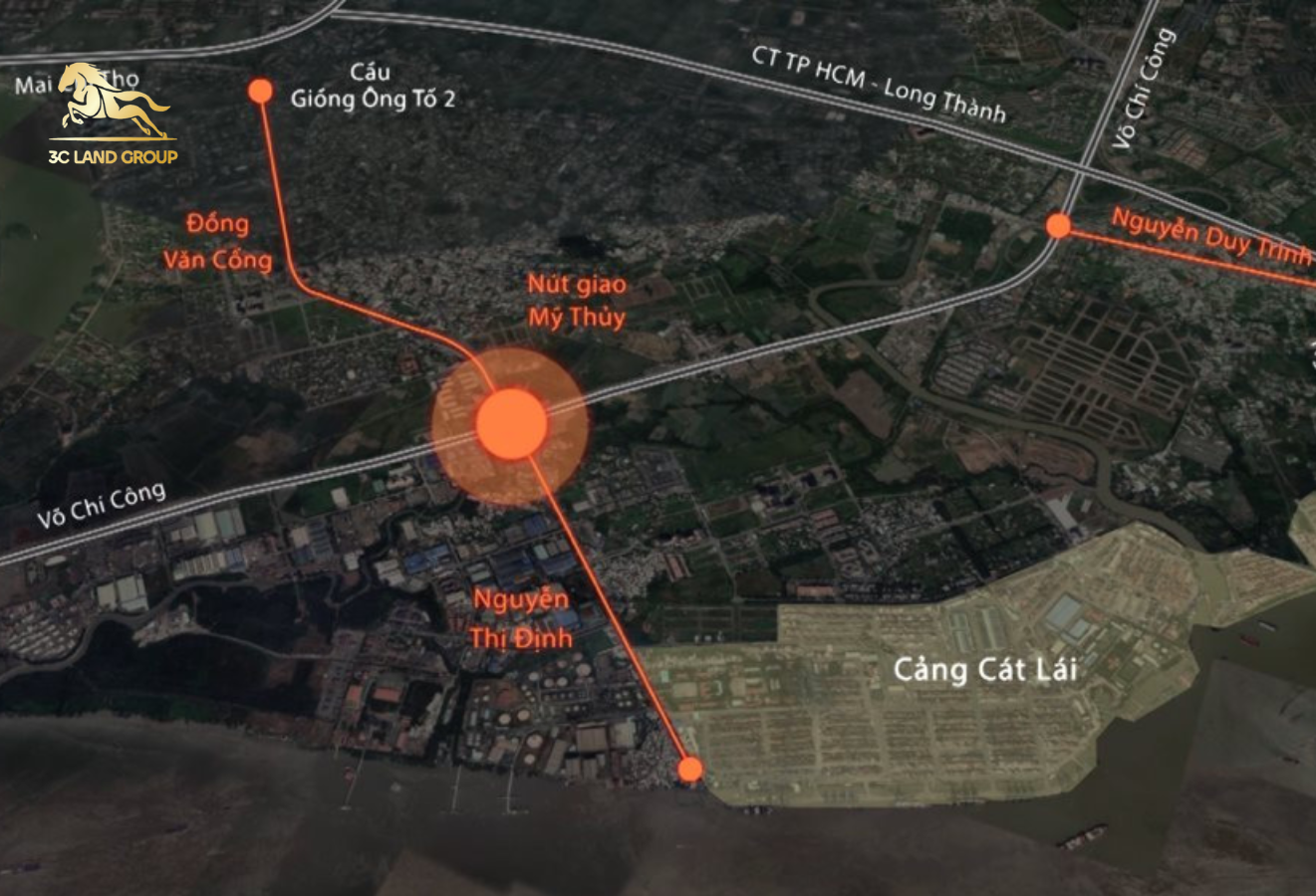 Đường Võ Chí Công, đoạn từ cầu Phú Mỹ đến cầu Phú Hữu dài 8km được bố trí ngân sách 3.400 tỉ đồng để đầu tư